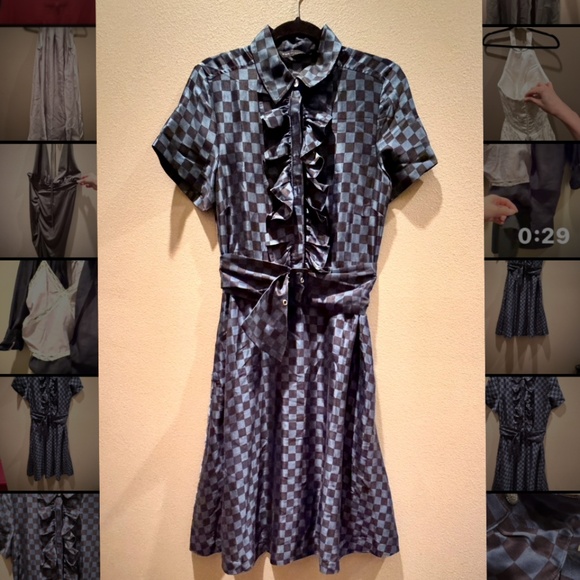 Marc by Marc Jacobs Checkerboard Silk Dress size S (us 4) - Picture 5 of 7